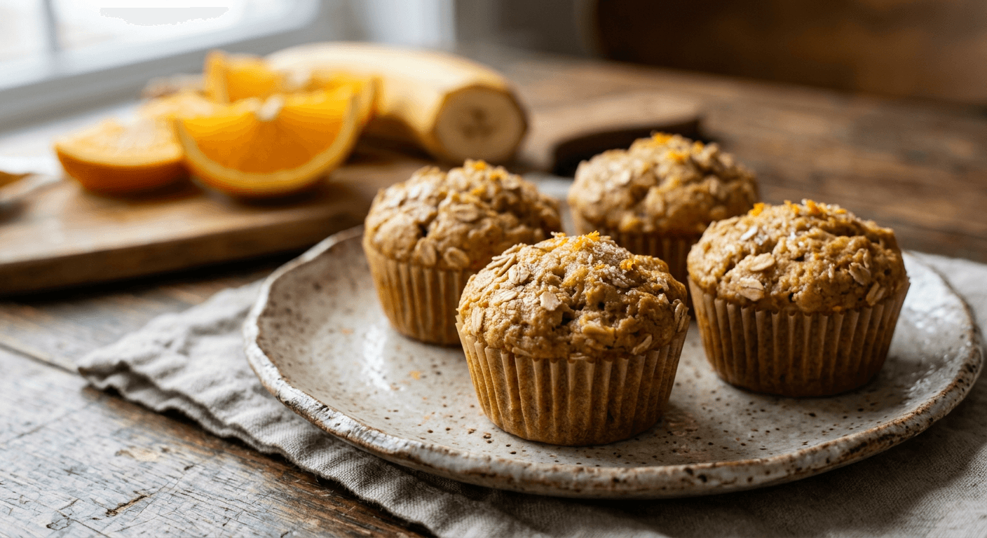 Little Sunshine Orange & Banana Oat Muffins