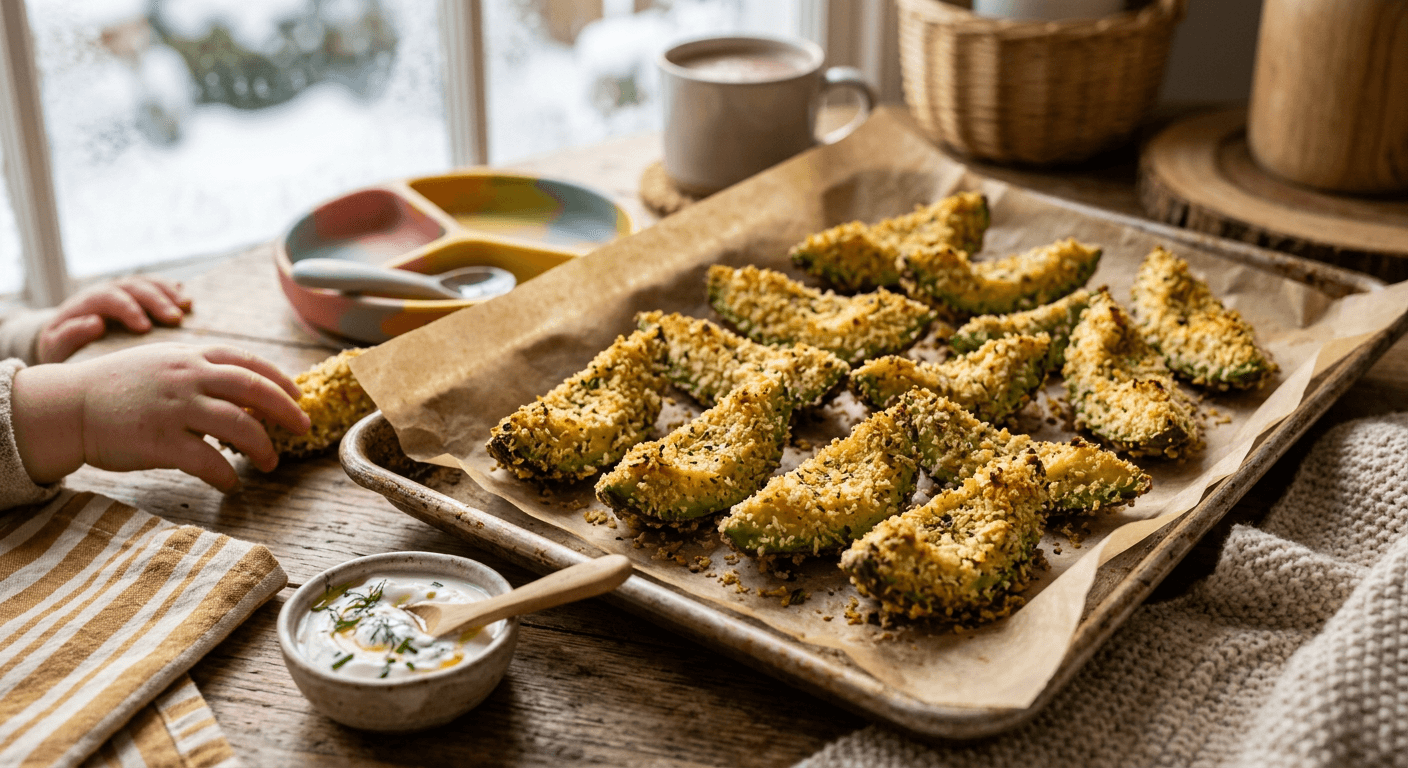 Crunchy Little Avocado Smiles (Baked Fries)