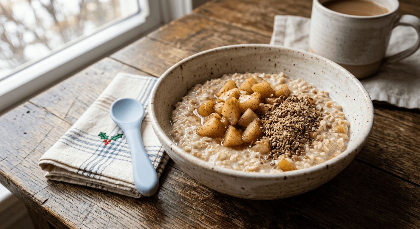 Cozy Winter Pear & Cinnamon Oatmeal!