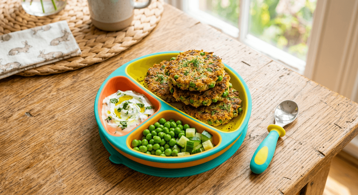 Little Green Monster Pea Fritters
