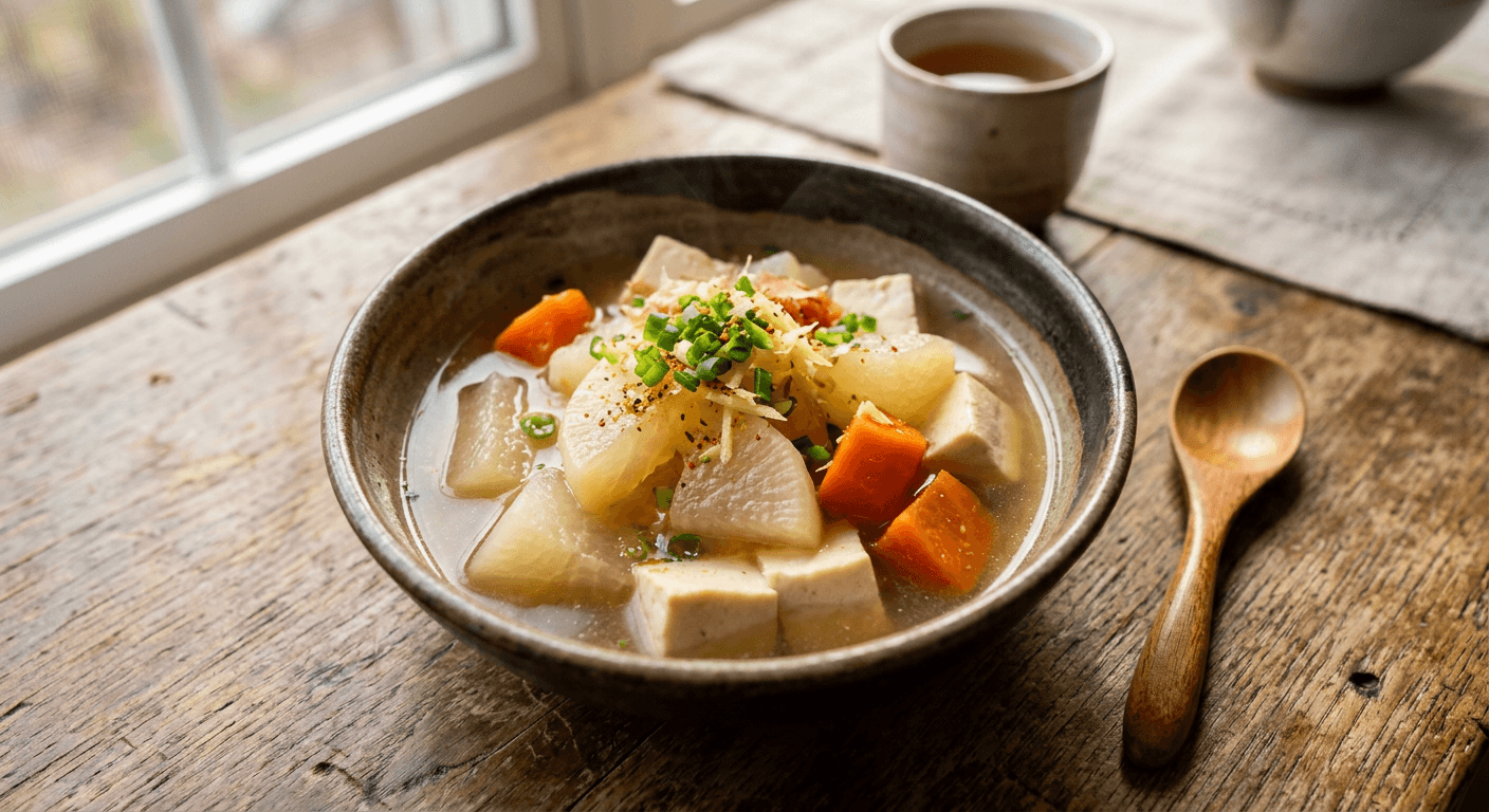 Squishy-Squashy Daikon & Tofu Cubes