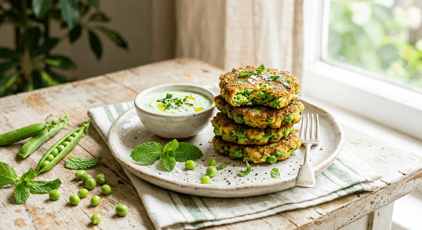Little Spring Pea & Cheese Fritters
