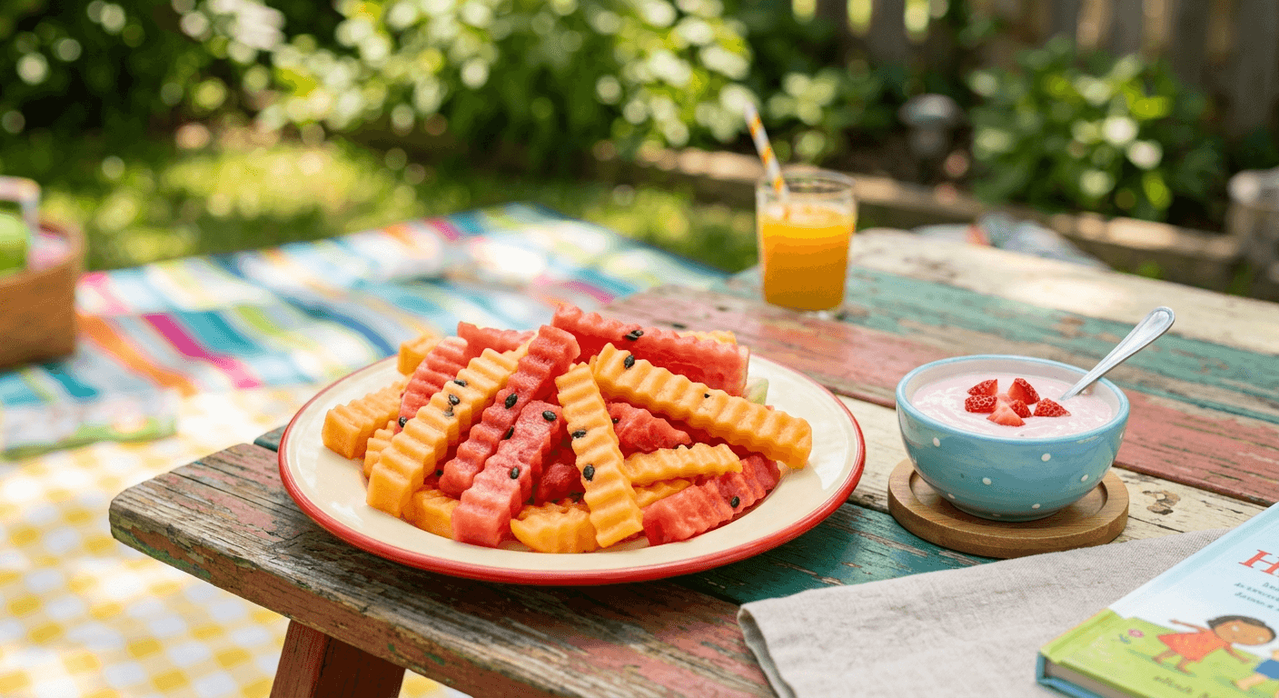 Watermelon Fries & Magic Strawberry Dip!