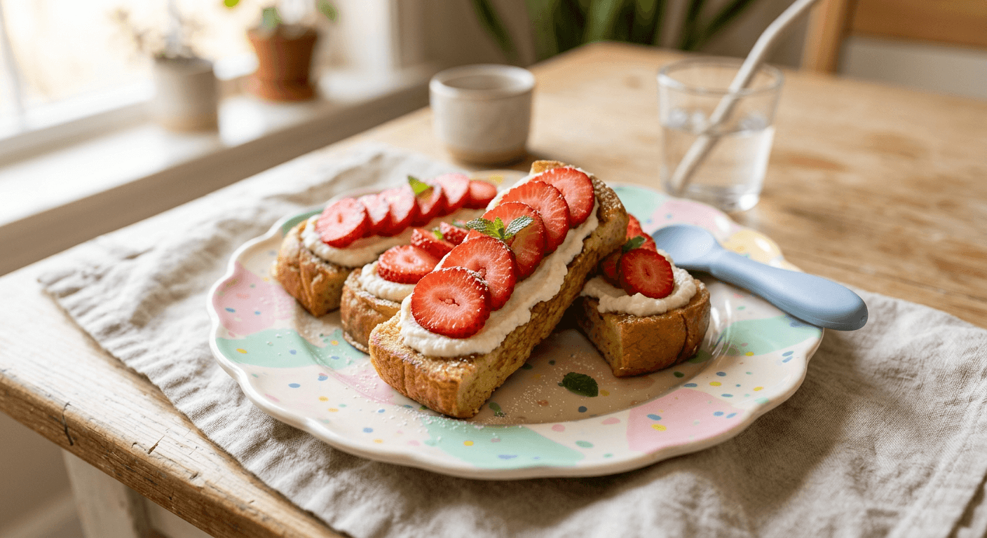 Strawberry Baby French Toast Sticks