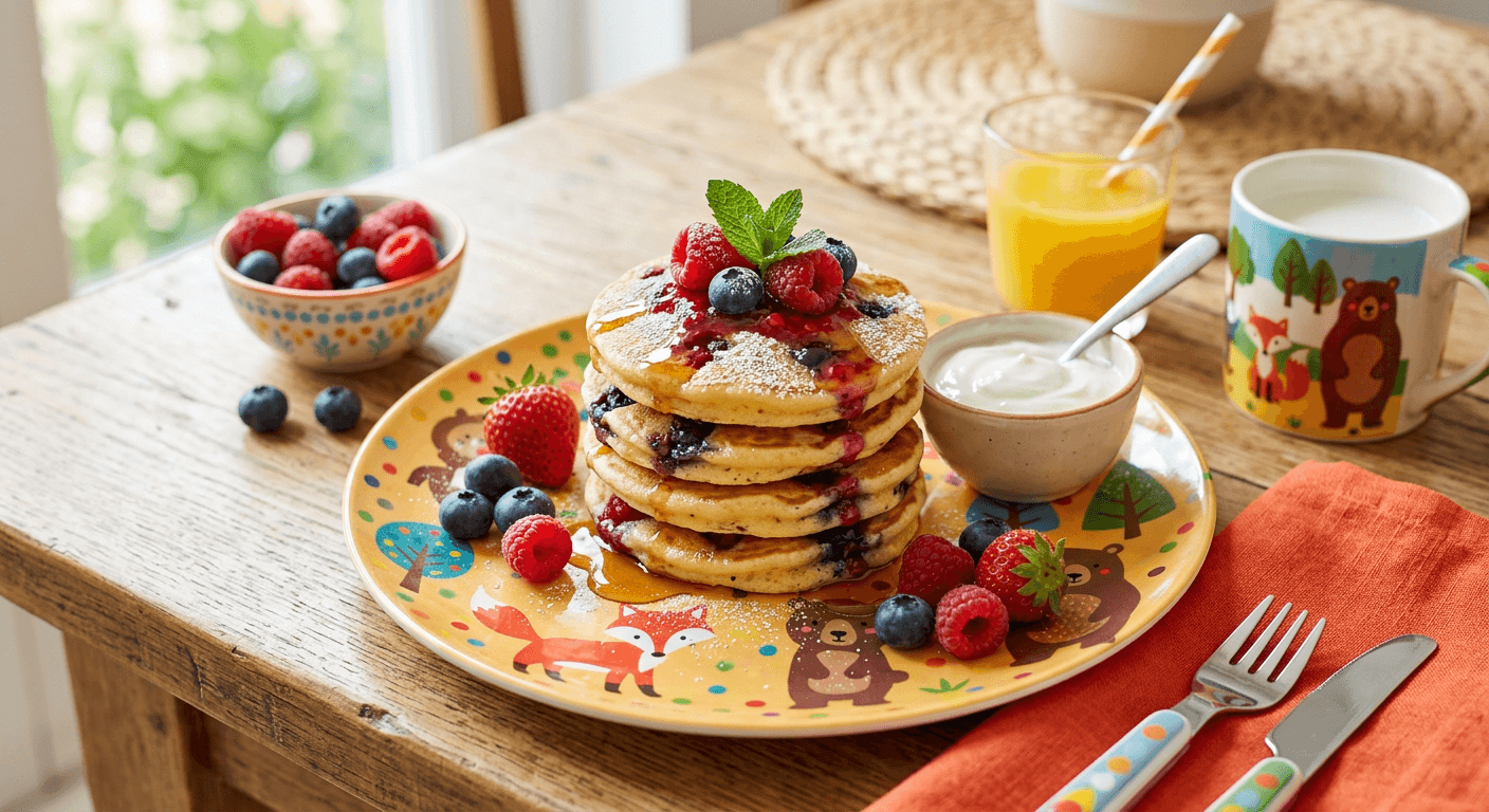 Little Berry-Banana Pancake Bites
