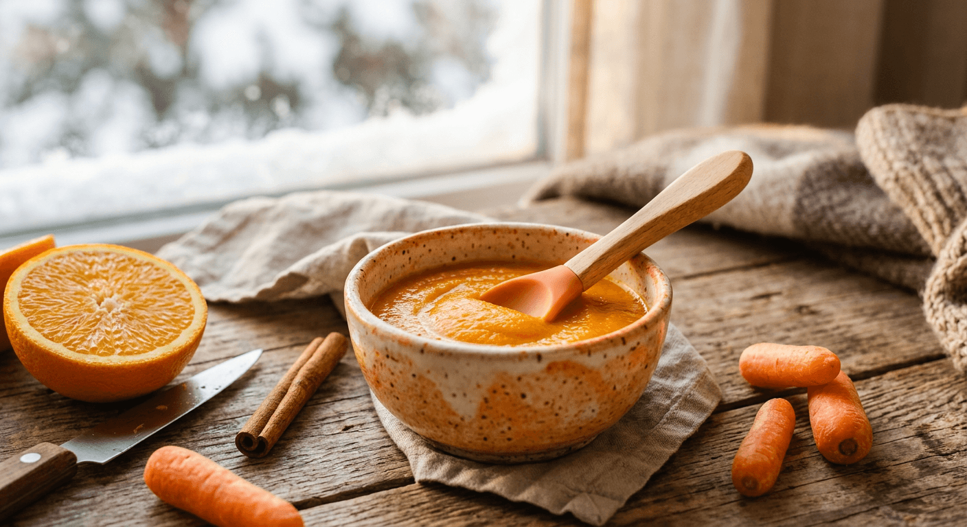 Sunshine in a Bowl: Warm Orange & Carrot Puree!