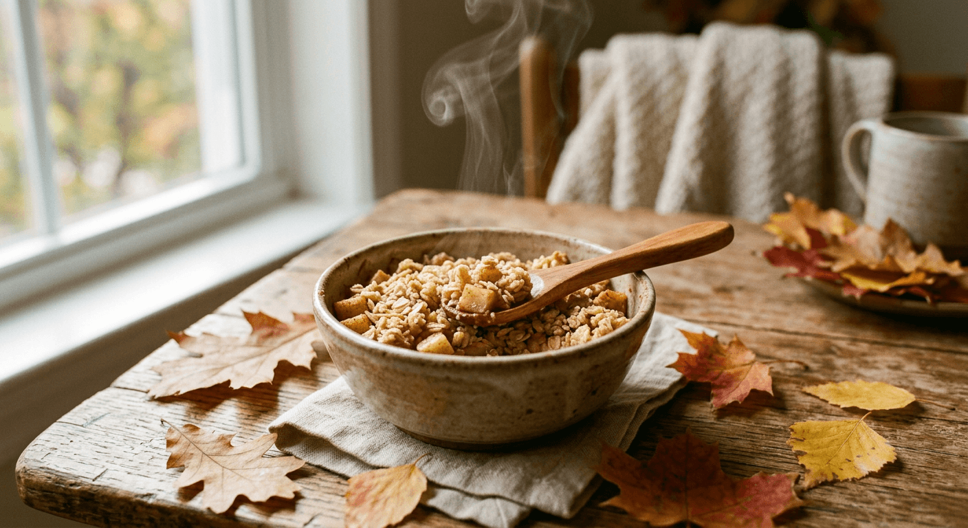 Little Bear's Soft Apple Oat Crumble